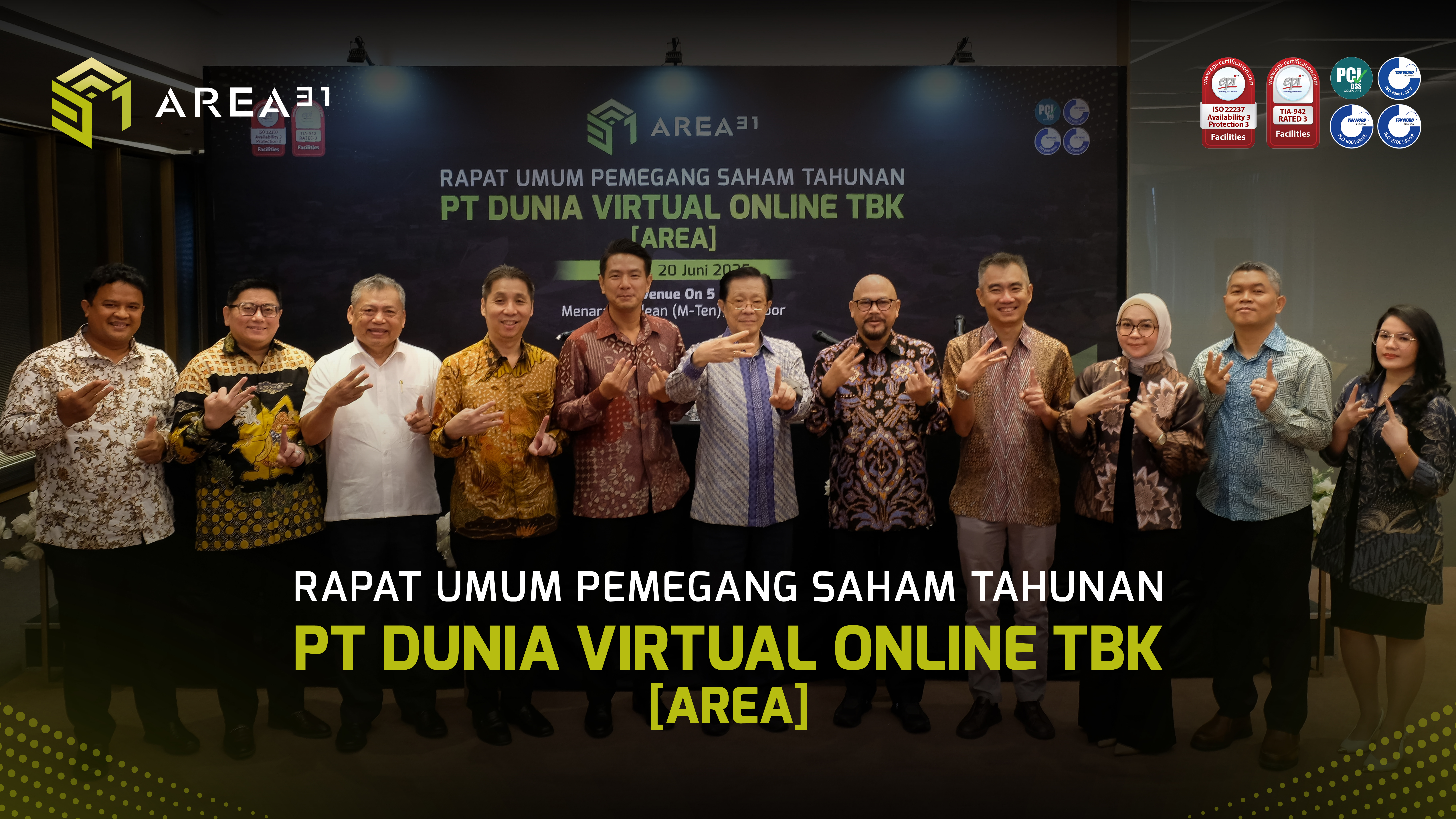 RUPST 2025 PT Dunia Virtual Online Tbk [AREA]